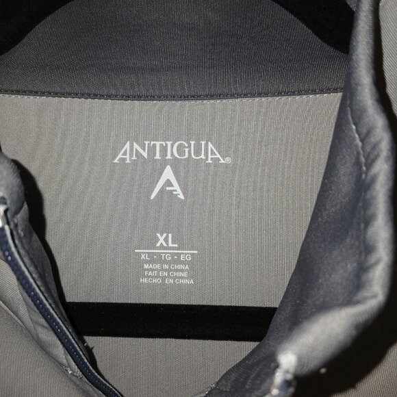 MENS ANTIGUA 1\4 ZIP GOLF PULLOVER, SIZE XL, SOFT GRAY COLOR, NWT - Picture 4 of 7